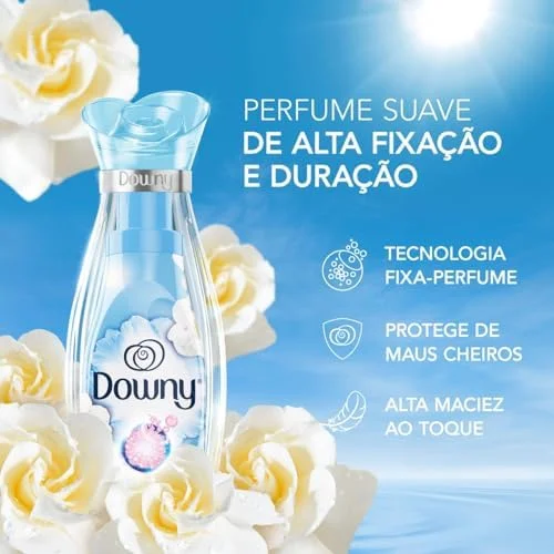 Downy Amaciante Concentrado Brisa Suave 3L, Rende 12L, Perfume Suave com Notas de Jazmin e Algodão