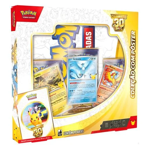 Box - Pokémon - Coleção Poster - 30 Anos - Copag
