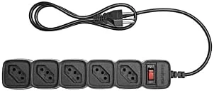 Protetor Eletrônico Filtro de Linha com 5 tomadas EPE 205 Preto Intelbras