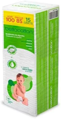 Bellacotton Algodao Quadrado Baby Bellacotton 100 Un. (Lv100Pg85)