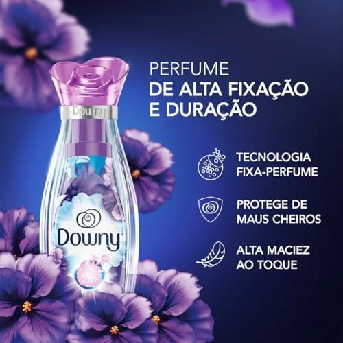 Downy Amaciante Concentrado Lirios Do Campo 3L, Rende 12L, Perfume com Notas de Lavanda e Algodão