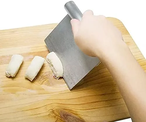 Espátula para Confeitar Mimo Style, Aço Inox, 15 cm x 12 cm, com Régua Medidora, Multiuso para Cortar e Raspar