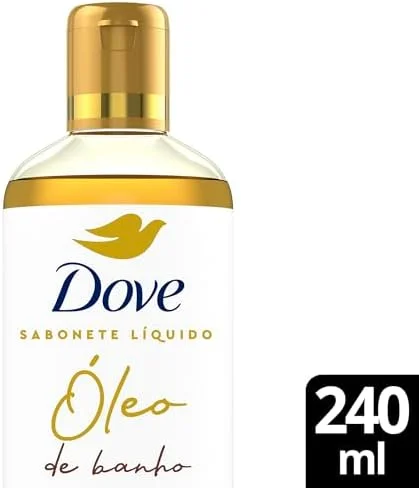 Dove Óleo de Banho Hidratação Intensa e Limpeza Delicada, Glicerinado com 96% Ingredientes de Origem Natural 240 ml