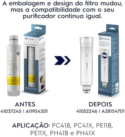 Electrolux Filtro Refil para Purificador de Água Acqua Pure PE11 | Modelos Compatíveis PC41B, PC41X, PE11B, PE11X, PH41B e PH41X, Refil Duração 6 Meses ou 3000L